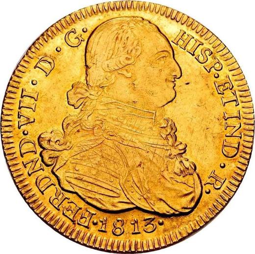 Аверс монеты - 8 эскудо 1813 года P JF - цена золотой монеты - Колумбия, Фердинанд VII