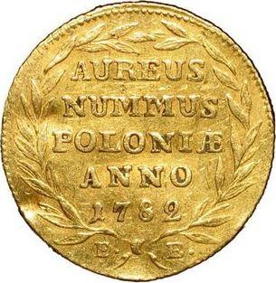 Реверс монеты - Дукат 1782 года EB - цена золотой монеты - Польша, Станислав II Август