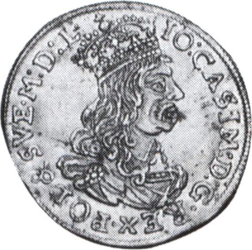 Аверс монеты - Дукат 1662 года AT "Портрет в короне" - цена золотой монеты - Польша, Ян II Казимир