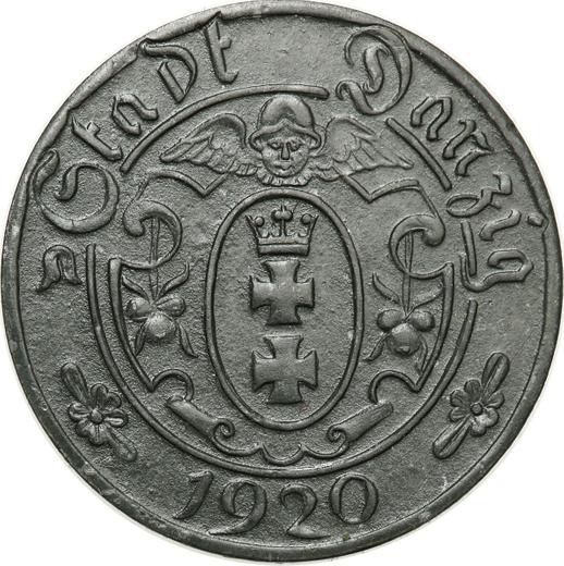 Avers 10 Pfennig 1920 "Kleine 10" - Münze Wert - Polen, Freie Stadt Danzig