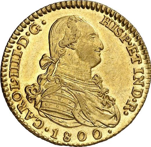 Obverse 2 Escudos 1800 M MF - Spain, Charles IV