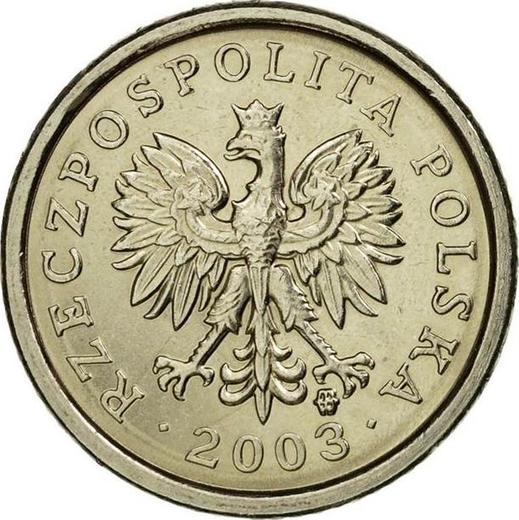 Аверс монеты - 10 грошей 2003 года MW - цена  монеты - Польша, III Республика после деноминации