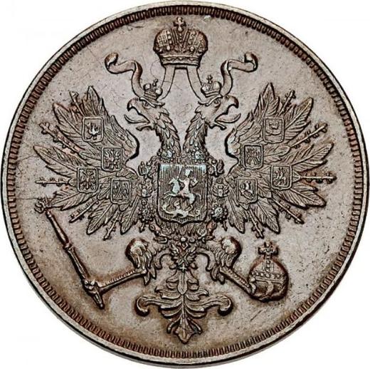 Avers 3 Kopeken 1860 ВМ "Warschauer Münzprägeanstalt" Warschauer Typ - Münze Wert - Rußland, Alexander II
