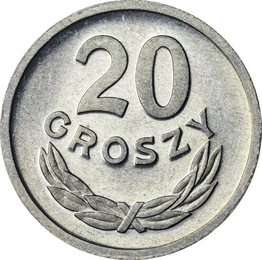 Реверс монеты - 20 грошей 1973 года MW - цена  монеты - Польша, Народная Республика