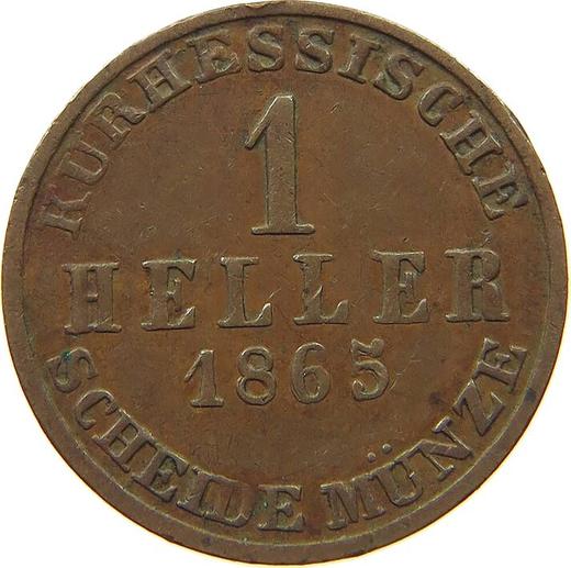 Reverso Heller 1865 - valor de la moneda  - Hesse-Cassel, Federico Guillermo