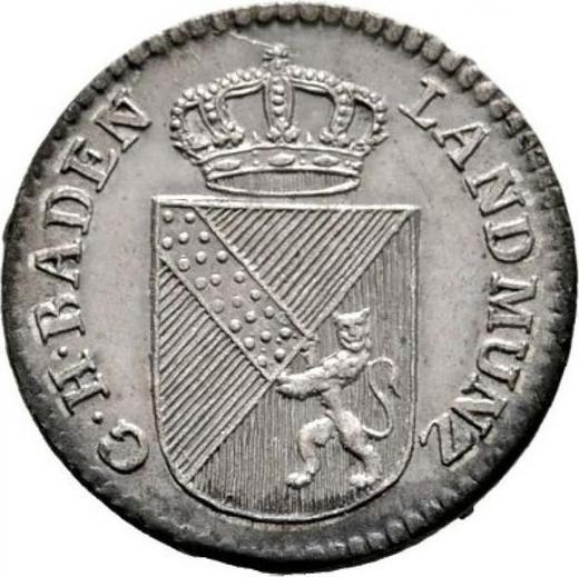 Аверс монеты - 6 крейцеров 1807 года - цена серебряной монеты - Баден, Карл Фридрих