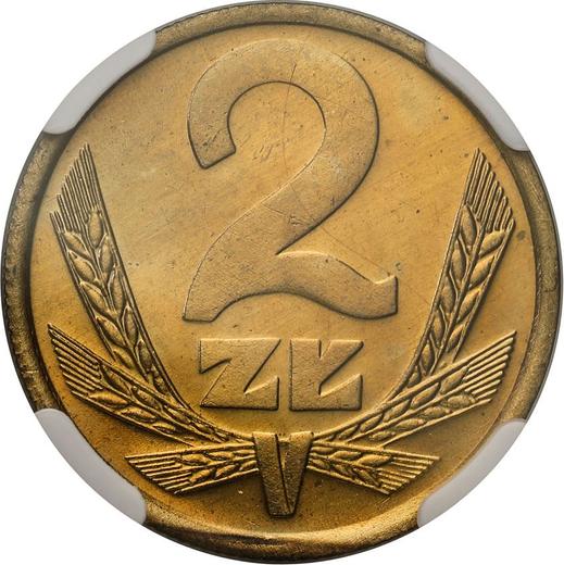 Reverso 2 eslotis 1984 MW - valor de la moneda  - Polonia, República Popular