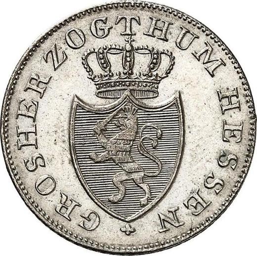 Awers monety - 6 krajcarów 1833 - cena srebrnej monety - Hesja-Darmstadt, Ludwik II