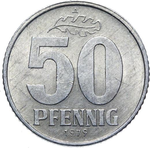 Anverso 50 Pfennige 1979 A - valor de la moneda  - Alemania, República Democrática Alemana (RDA)