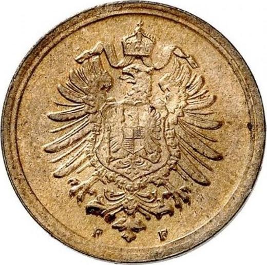 Reverso 1 Pfennig 1874 F "Tipo 1873-1889" - valor de la moneda  - Alemania, Imperio alemán