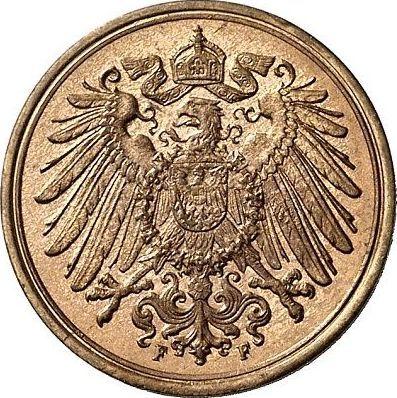 Reverso 1 Pfennig 1912 F "Tipo 1890-1916" - valor de la moneda  - Alemania, Imperio alemán