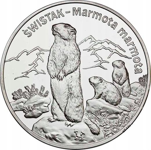 Reverse 20 Zlotych 2006 MW AN "Alpine marmot" - Silver Coin Value - Poland, III Republic after denomination