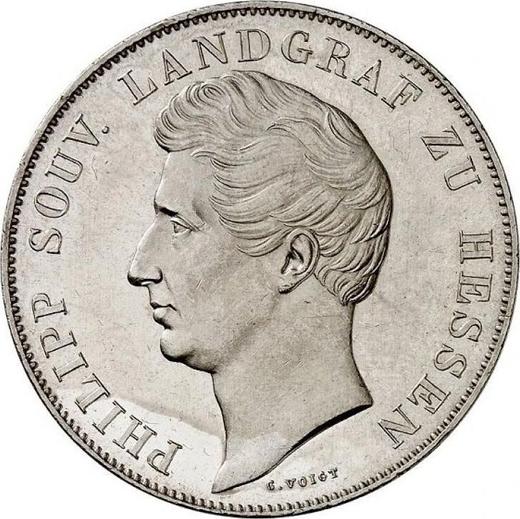 Awers monety - 2 guldeny 1846 - cena srebrnej monety - Hesja-Homburg, Filip