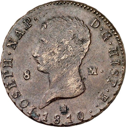 Аверс монеты - 8 мараведи 1810 года - цена  монеты - Испания, Жозеф Бонапарт