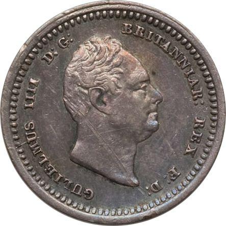 Awers monety - 2 pensy 1836 "Maundy" - cena srebrnej monety - Wielka Brytania, Wilhelm IV
