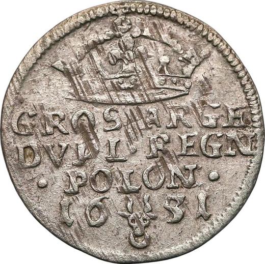 Реверс монеты - Двугрош (2 гроша) 1651 года "Тип 1650-1654" - цена серебряной монеты - Польша, Ян II Казимир