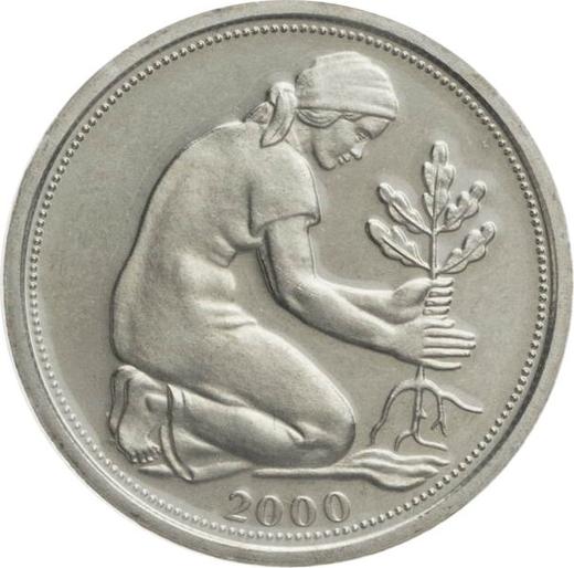 Реверс монеты - 50 пфеннигов 2000 года A - цена  монеты - Германия, ФРГ