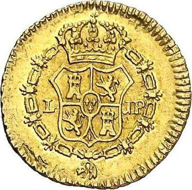 Rewers monety - 1/2 escudo 1817 L JP - cena złotej monety - Peru, Ferdynand VII