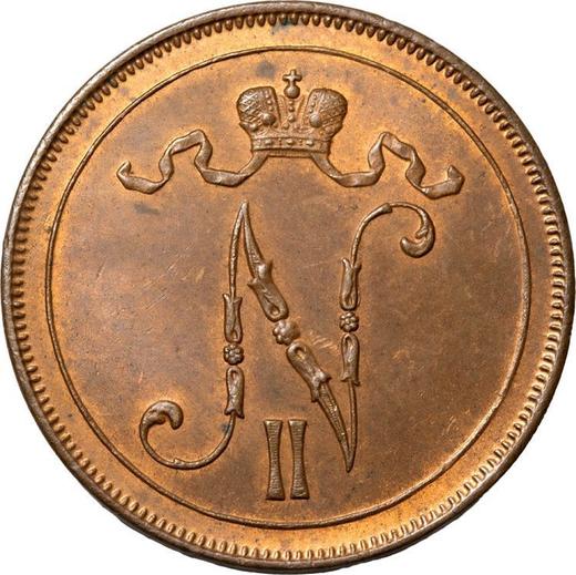 Аверс монеты - 10 пенни 1917 года "Тип 1895-1917" - цена  монеты - Финляндия, Великое княжество