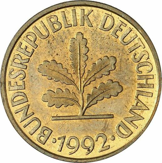 Реверс монеты - 10 пфеннигов 1992 года F - цена  монеты - Германия, ФРГ