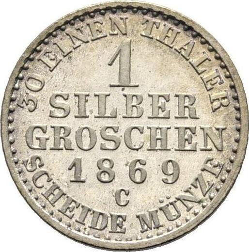 Reverso 1 Silber Groschen 1869 C - valor de la moneda de plata - Prusia, Guillermo I