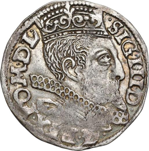 Аверс монеты - Трояк (3 гроша) 1598 года HR HT "Познаньский монетный двор" - цена серебряной монеты - Польша, Сигизмунд III Ваза