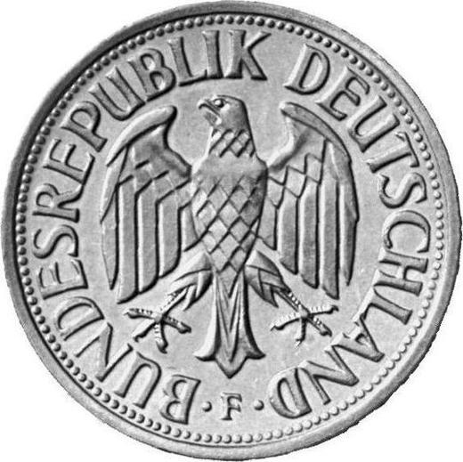 Реверс монеты - 1 марка 1961 года F - цена  монеты - Германия, ФРГ