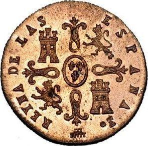 Rewers monety - 2 maravedis 1850 - cena  monety - Hiszpania, Izabela II