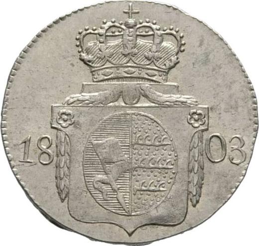Реверс монеты - 6 крейцеров 1803 года W - цена серебряной монеты - Вюртемберг, Фридрих I Вильгельм