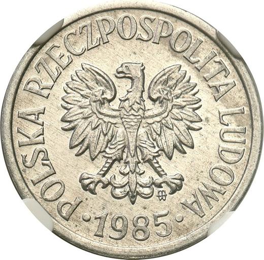 Аверс монеты - 10 грошей 1985 года MW - цена  монеты - Польша, Народная Республика