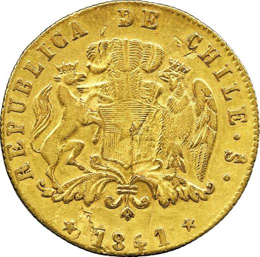 Avers 4 Escudos 1841 So IJ - Goldmünze Wert - Chile, Republik