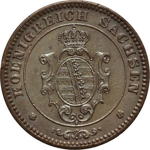 Аверс монеты - 1 пфенниг 1868 года B - цена  монеты - Саксония-Альбертина, Иоганн