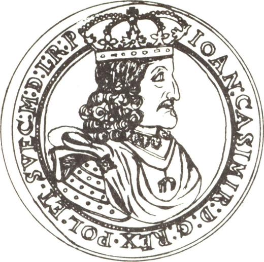 Anverso Prueba Tálero 1661 GBA - valor de la moneda de plata - Polonia, Juan II Casimiro