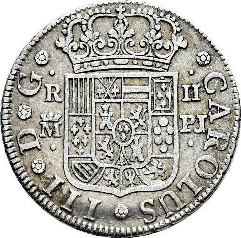 Awers monety - 2 reales 1769 M PJ - cena srebrnej monety - Hiszpania, Karol III