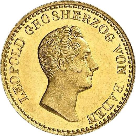 Awers monety - Dukat 1834 D - cena złotej monety - Badenia, Leopold