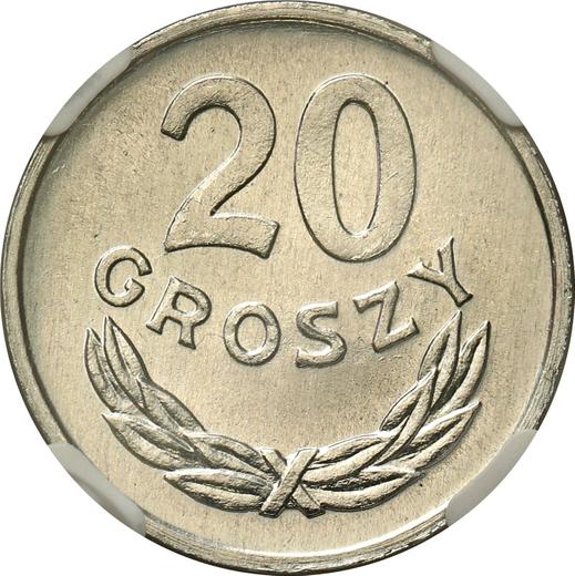 Reverso 20 groszy 1985 MW - valor de la moneda  - Polonia, República Popular