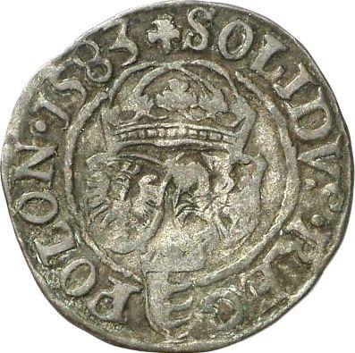 Реверс монеты - Шеляг 1583 года "Тип 1580-1586" - цена серебряной монеты - Польша, Стефан Баторий