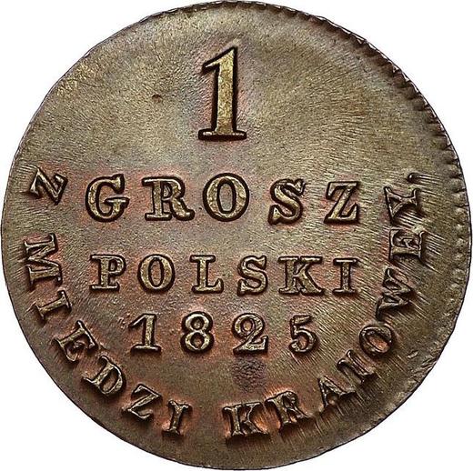 Reverso 1 grosz 1825 IB "Z MIEDZI KRAIOWEY" - valor de la moneda  - Polonia, Zarato de Polonia