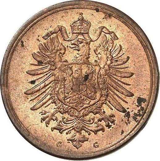 Реверс монеты - 1 пфенниг 1875 года G "Тип 1873-1889" - цена  монеты - Германия, Германская Империя