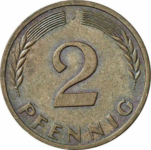 Аверс монеты - 2 пфеннига 1968 года J "Тип 1967-2001" - цена  монеты - Германия, ФРГ