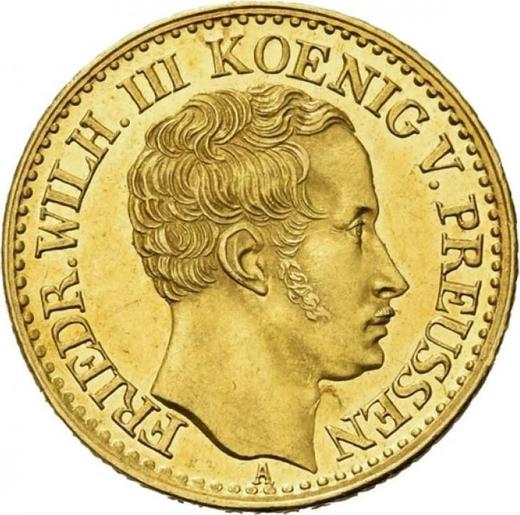 Awers monety - 1/2 friedrich d'or 1825 A - cena złotej monety - Prusy, Fryderyk Wilhelm III