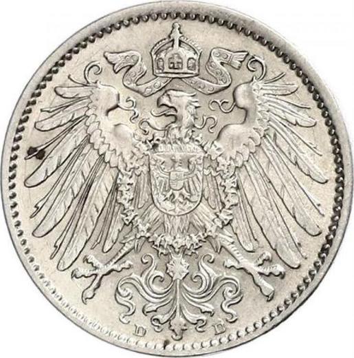 Реверс монеты - 1 марка 1896 года D "Тип 1891-1916" - цена серебряной монеты - Германия, Германская Империя