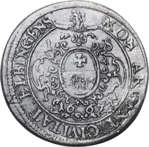 Реверс монеты - Орт (18 грошей) 1667 года IP "Эльблонг" - цена серебряной монеты - Польша, Ян II Казимир