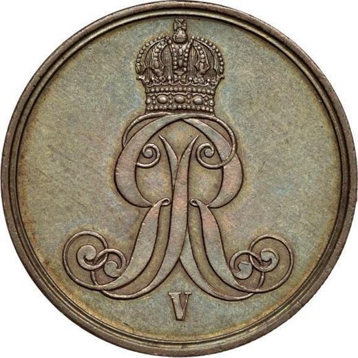 Obverse 2 Pfennig 1862 B -  Coin Value - Hanover, George V