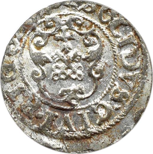 Реверс монеты - Шеляг без года (1587-1632) "Рига" - цена серебряной монеты - Польша, Сигизмунд III Ваза
