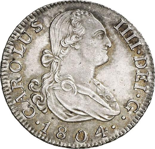 Avers 2 Reales 1804 M FA - Silbermünze Wert - Spanien, Karl IV