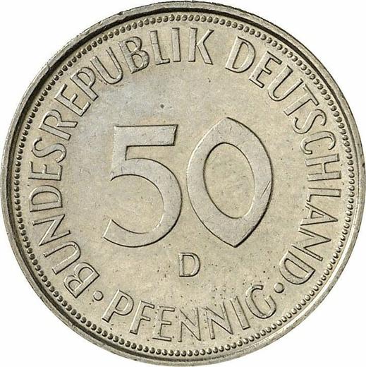 Аверс монеты - 50 пфеннигов 1971 года D - цена  монеты - Германия, ФРГ