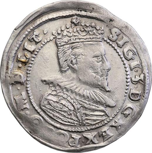 Аверс монеты - Шестак (6 грошей) 1595 года IF "Тип 1595-1596" - цена серебряной монеты - Польша, Сигизмунд III Ваза