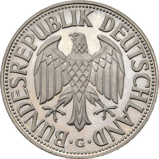 Реверс монеты - 1 марка 1959 года G - цена  монеты - Германия, ФРГ
