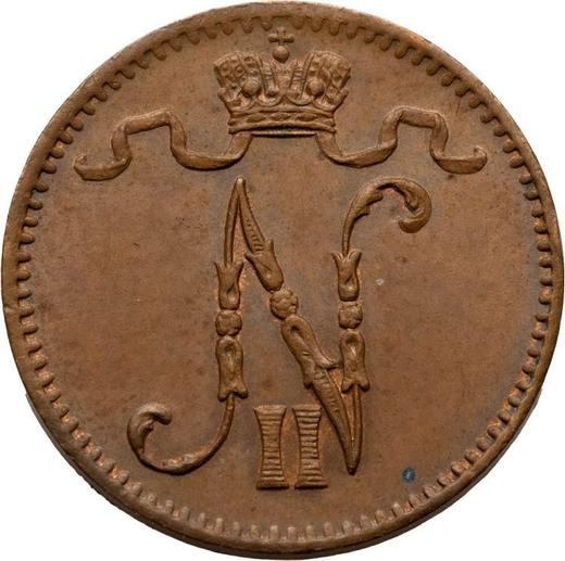 Awers monety - 1 penni 1907 - cena  monety - Finlandia, Wielkie Księstwo